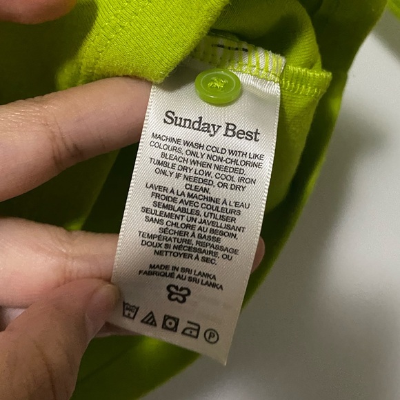 SUNDAY BEST - Green L/S Top - Small - Picture 4 of 4